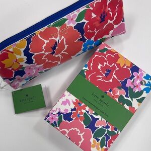 Kate Spade Colorful Floral Pouch and Notebook. 2 Piece Set NWT